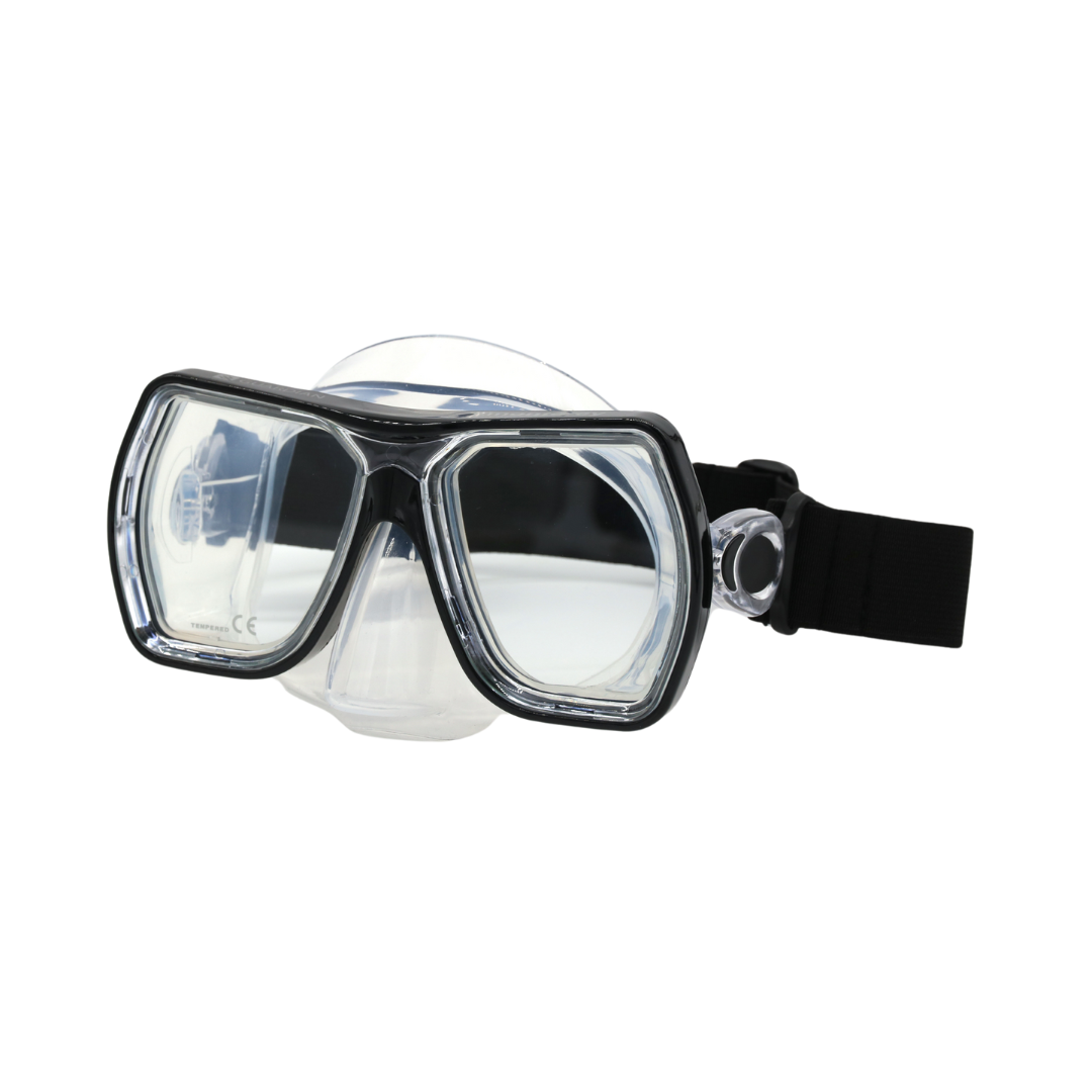 MASK SEPARATES MONTEREY Adult Mask V22 BLACK CLEAR GUARDIAN WATER SPORTS Snorkeling, Scuba Diving, Swimming, Professional Gear, Marine Grade. Ocean, Sea