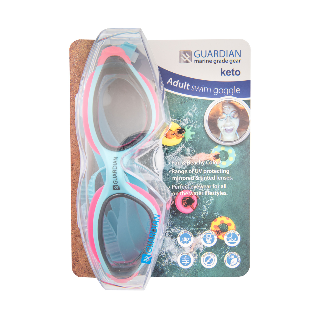 Swim Goggles KETO Adult Swim Goggles GUARDIAN WATER SPORTS Snorkeling, Scuba Diving, Swimming, Professional Gear, Marine Grade. Ocean, Sea