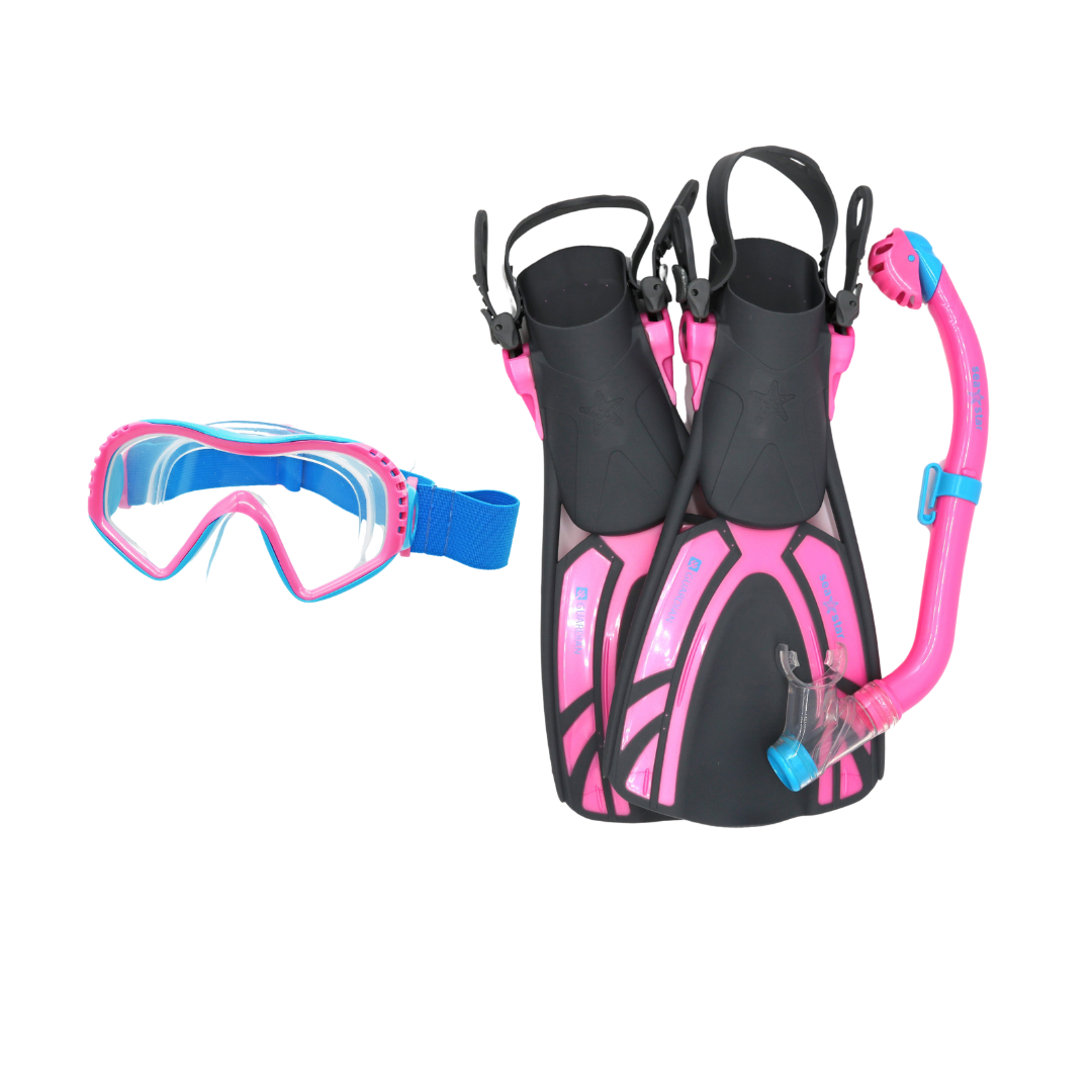 Sets SEA STAR Youth Set V22 PINK AQUA CLEAR GUARDIAN WATER SPORTS Snorkeling, Scuba Diving, Swimming, Professional Gear, Marine Grade. Ocean, Sea