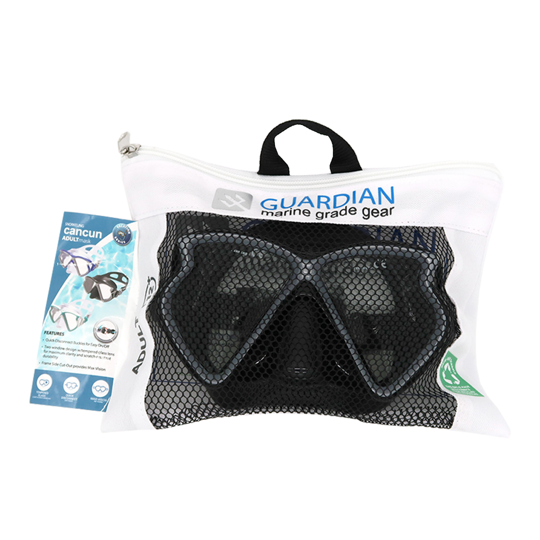 MASK SEPARATES CANCUN Adult Mask GUARDIAN WATER SPORTS Snorkeling, Scuba Diving, Swimming, Professional Gear, Marine Grade. Ocean, Sea