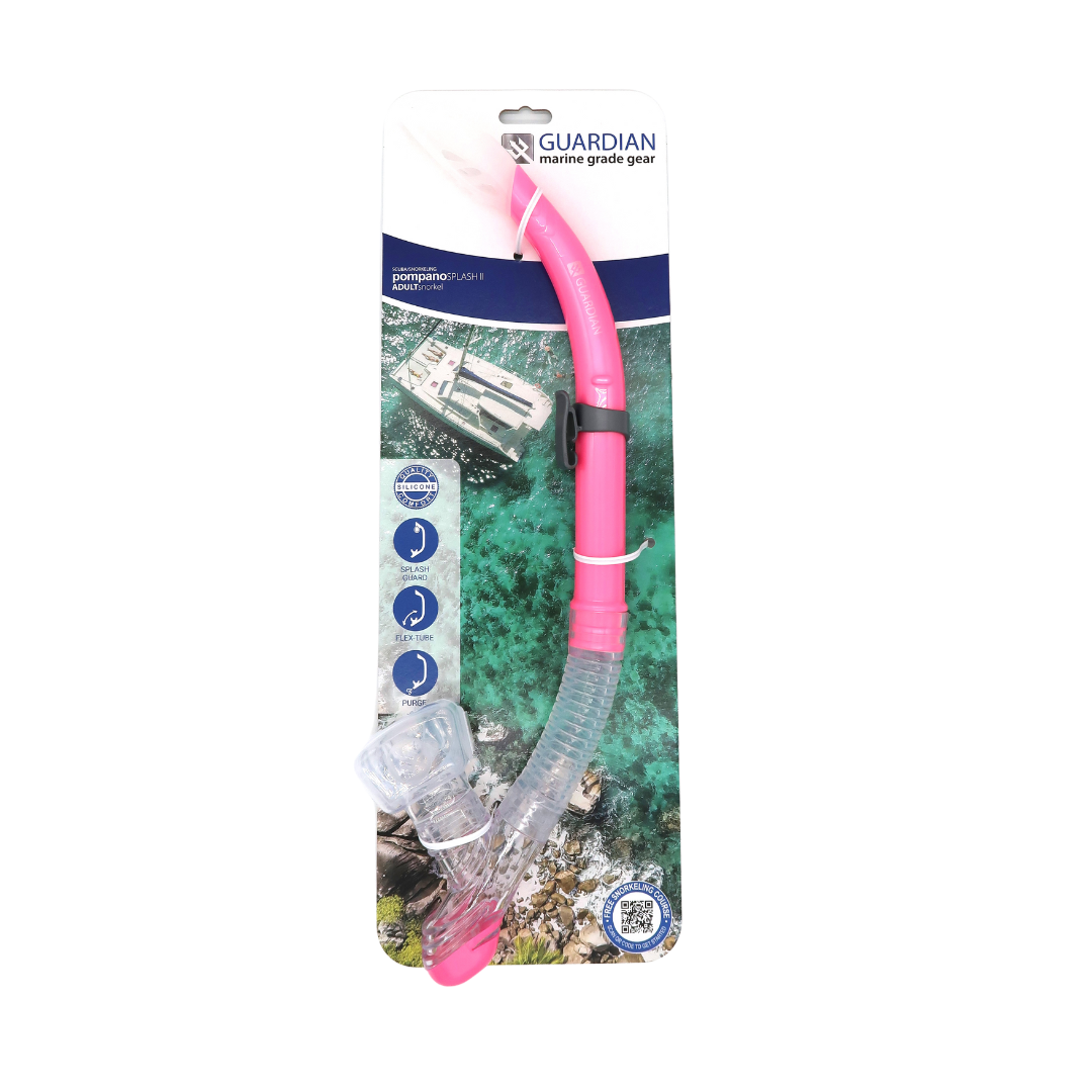 SNORKEL SEPARATES POMPANO SPLASH II Adult Snorkel GUARDIAN WATER SPORTS Snorkeling, Scuba Diving, Swimming, Professional Gear, Marine Grade. Ocean, Sea