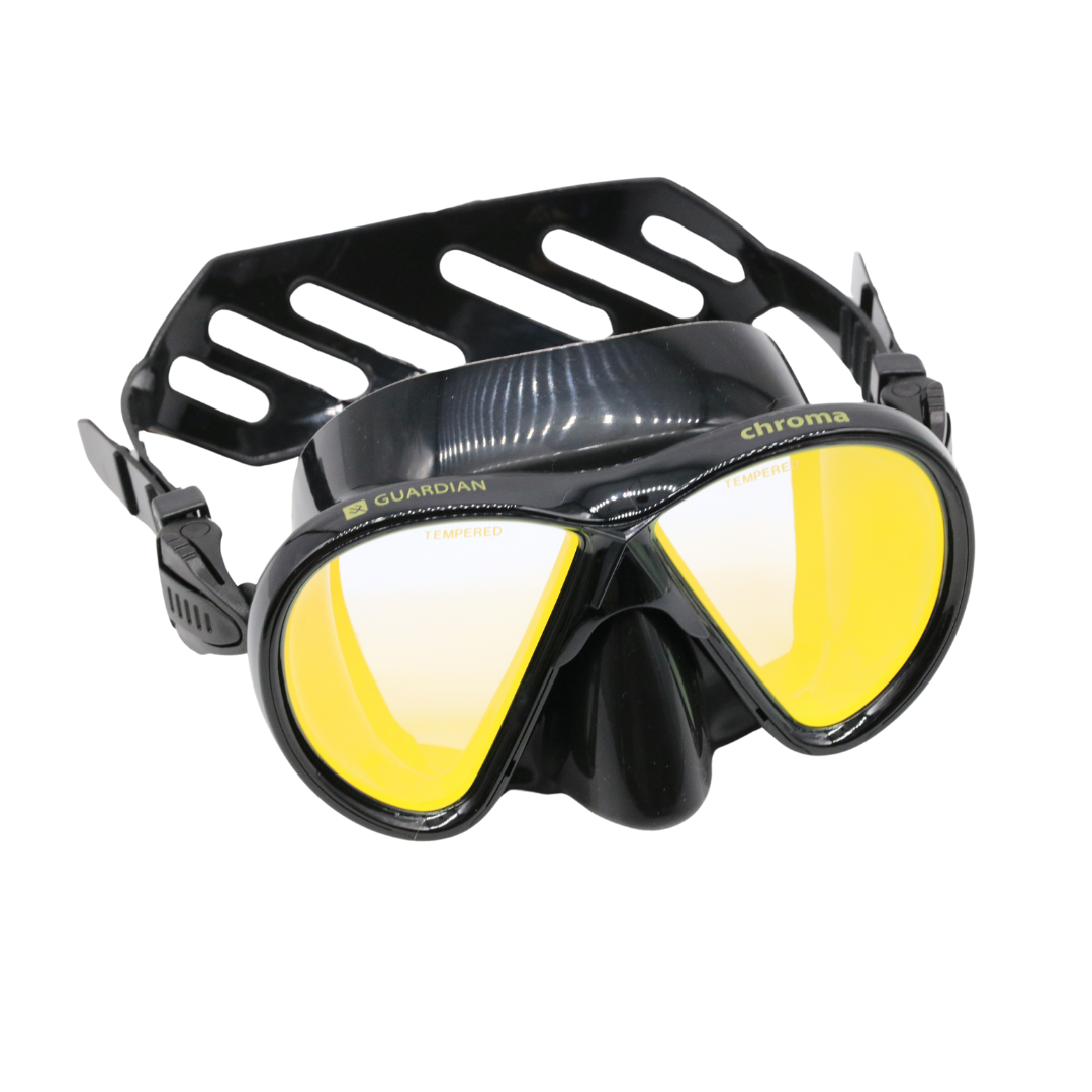 professional diving goggles Guardian Chroma Adult Snorkeling Mask, Gold