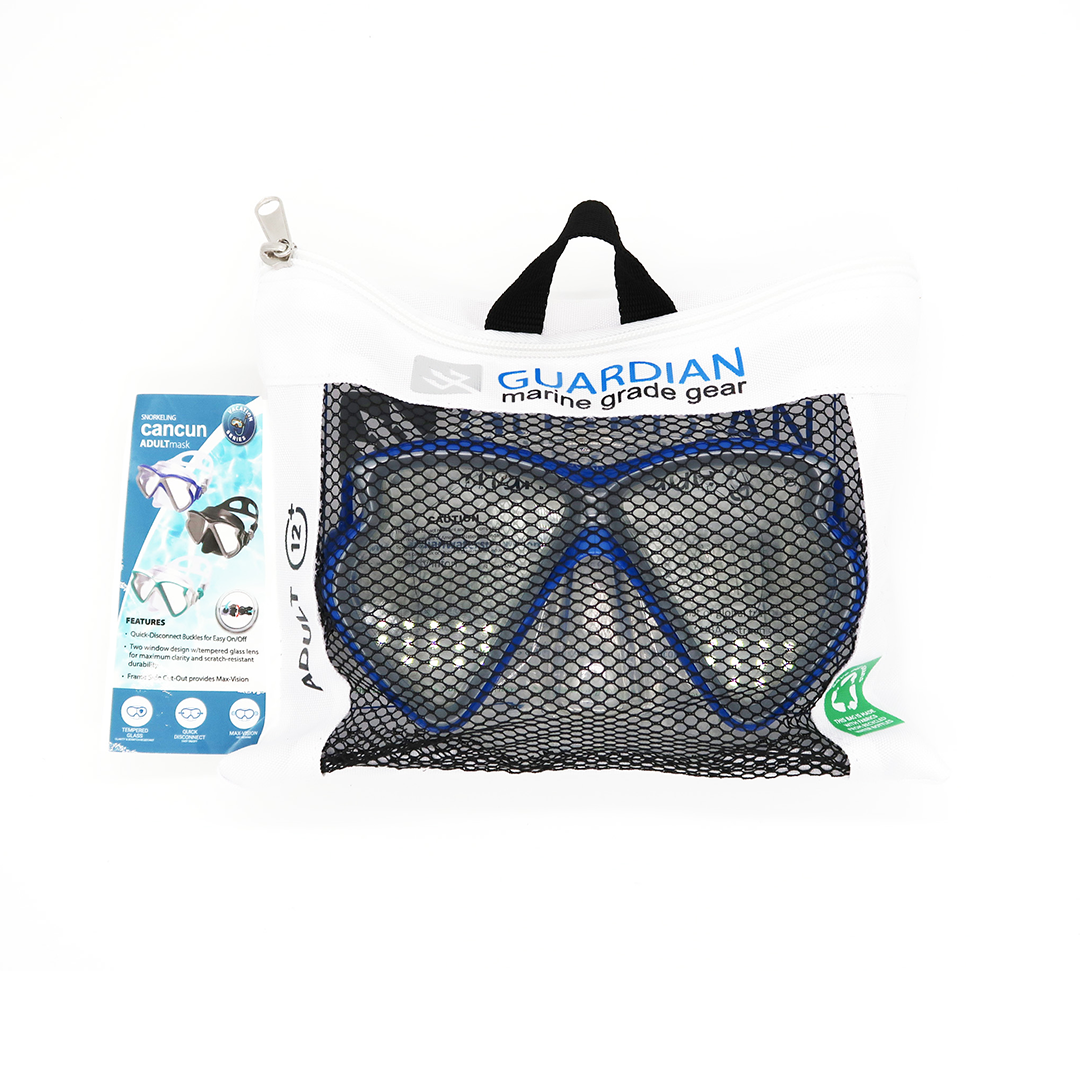 MASK SEPARATES CANCUN Adult Mask GUARDIAN WATER SPORTS Snorkeling, Scuba Diving, Swimming, Professional Gear, Marine Grade. Ocean, Sea