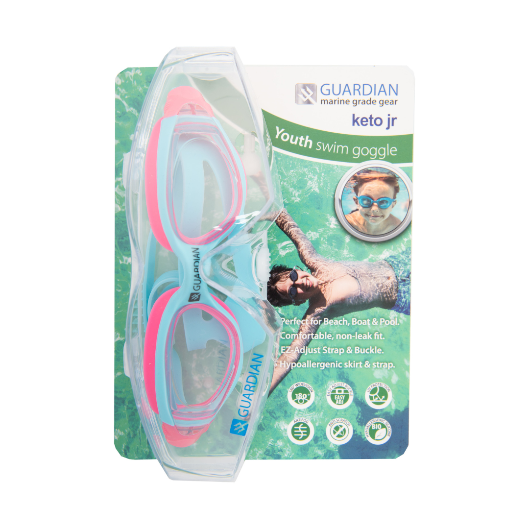 Swim Goggles KETO Youth Swim Goggles GUARDIAN WATER SPORTS Snorkeling, Scuba Diving, Swimming, Professional Gear, Marine Grade. Ocean, Sea