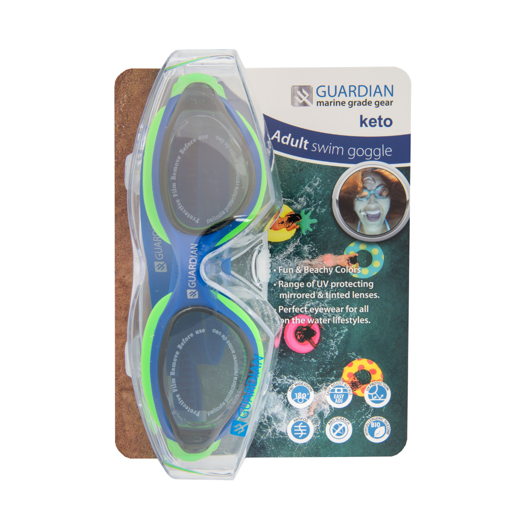 Swim Goggles KETO Adult Swim Goggles GUARDIAN WATER SPORTS Snorkeling, Scuba Diving, Swimming, Professional Gear, Marine Grade. Ocean, Sea