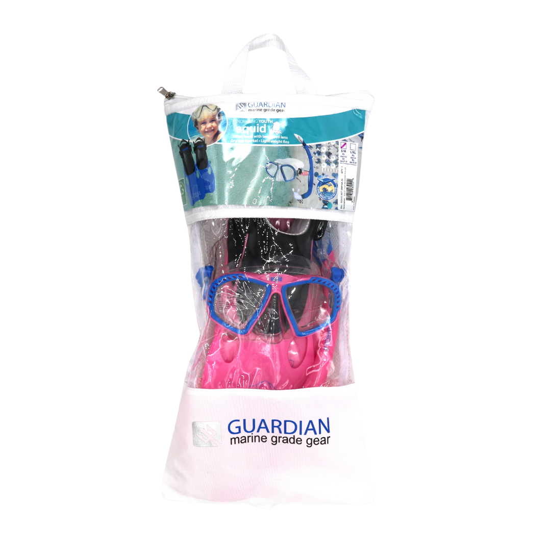 Sets SQUID Youth Set V22 GUARDIAN WATER SPORTS Snorkeling, Scuba Diving, Swimming, Professional Gear, Marine Grade. Ocean, Sea