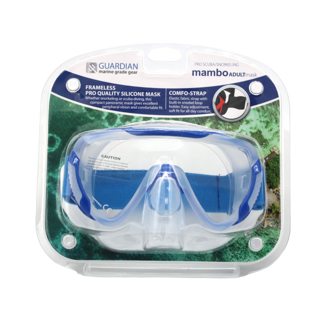 MASK MAMBO Adult Mask GUARDIAN WATER SPORTS Snorkeling, Scuba Diving, Swimming, Professional Gear, Marine Grade. Ocean, Sea
