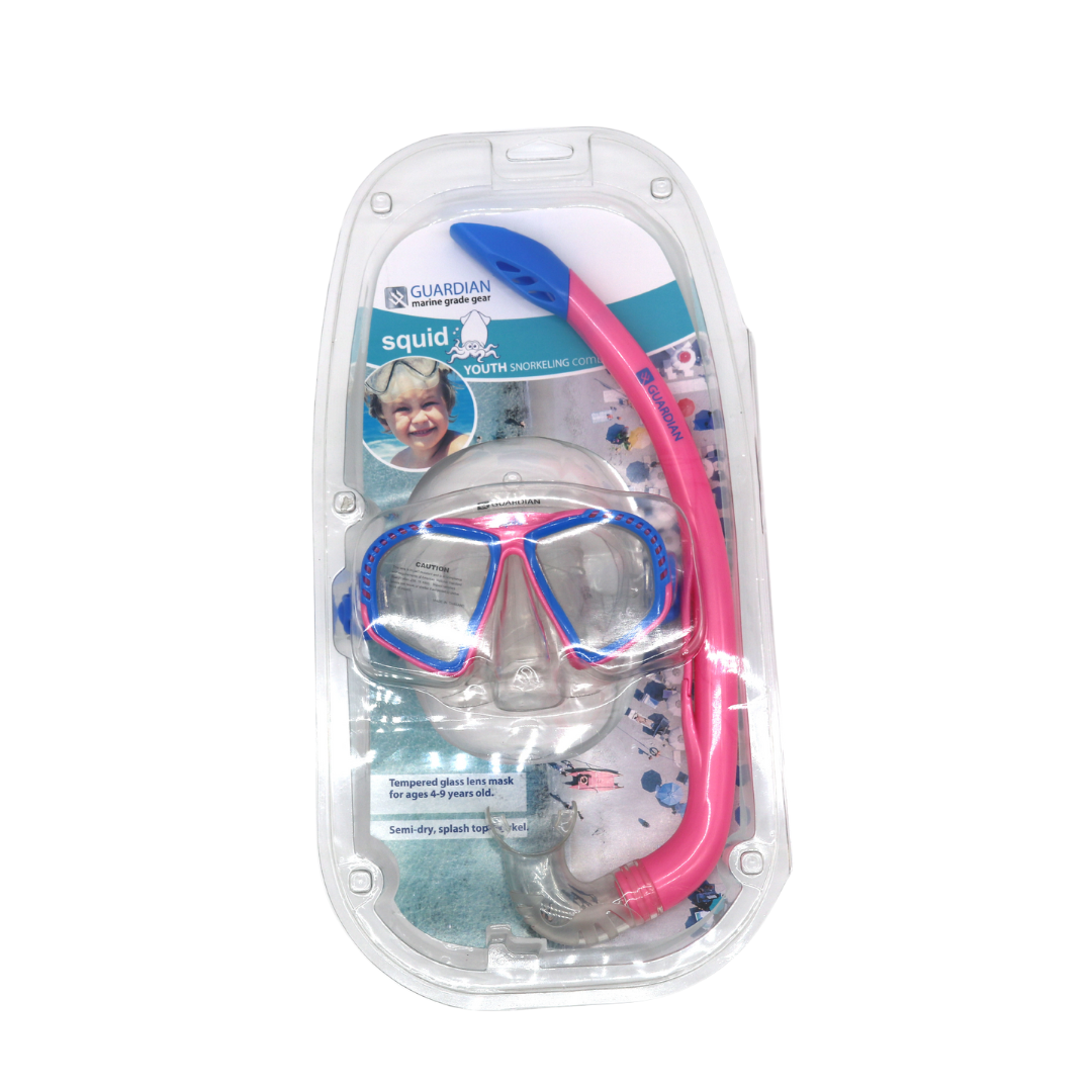 Combos SQUID Youth Combo V22 GUARDIAN WATER SPORTS Snorkeling, Scuba Diving, Swimming, Professional Gear, Marine Grade. Ocean, Sea