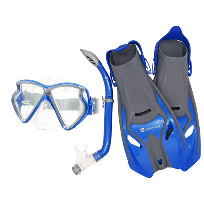 Sets ESTERO ADULT SET BLUE GUARDIAN WATER SPORTS Snorkeling, Scuba Diving, Swimming, Professional Gear, Marine Grade. Ocean, Sea