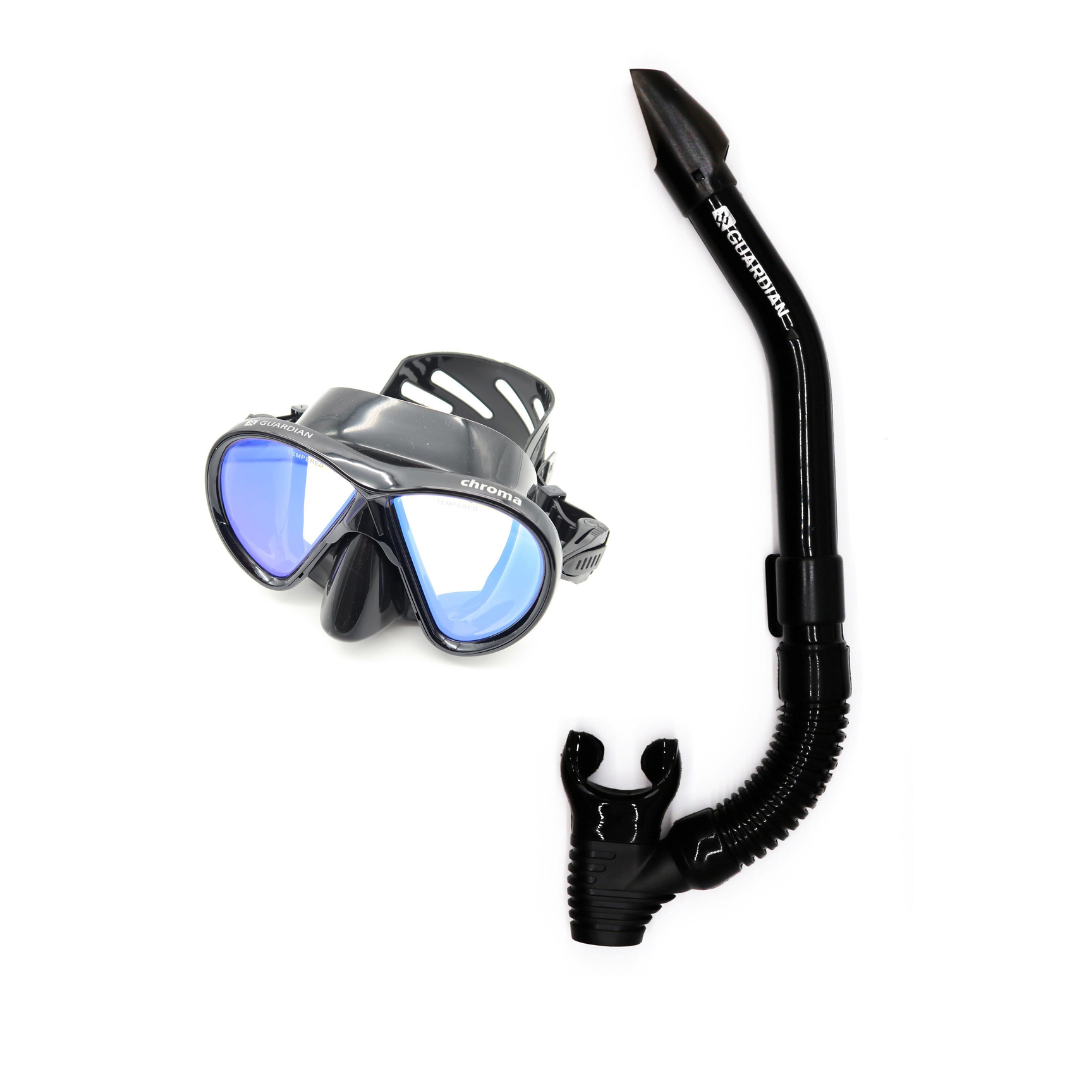 Guardian Chroma HD Mirrored Snorkeling Combo, Blue
