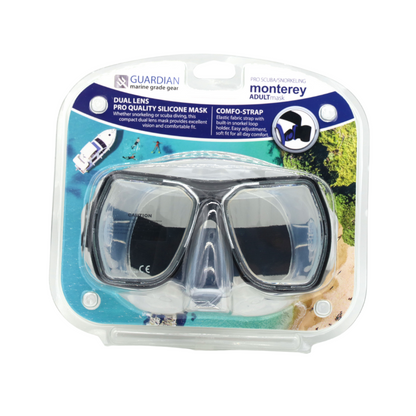 MASK SEPARATES MONTEREY Adult Mask GUARDIAN WATER SPORTS Snorkeling, Scuba Diving, Swimming, Professional Gear, Marine Grade. Ocean, Sea
