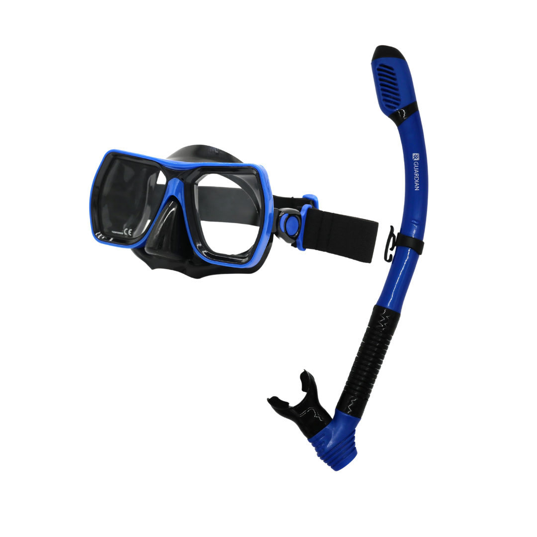 Combos MONTEREY Adult Dry Combo V22 BLUE CLEAR GUARDIAN WATER SPORTS Snorkeling, Scuba Diving, Swimming, Professional Gear, Marine Grade. Ocean, Sea