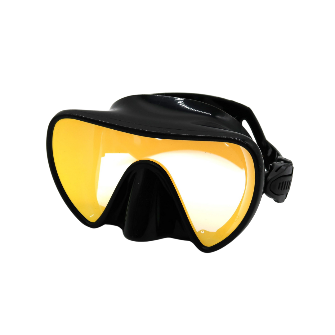 Masks CHROMA HD Pro Frameless Mask BLACK GOLD MIRROR GUARDIAN WATER SPORTS Snorkeling, Scuba Diving, Swimming, Professional Gear, Marine Grade. Ocean, Sea