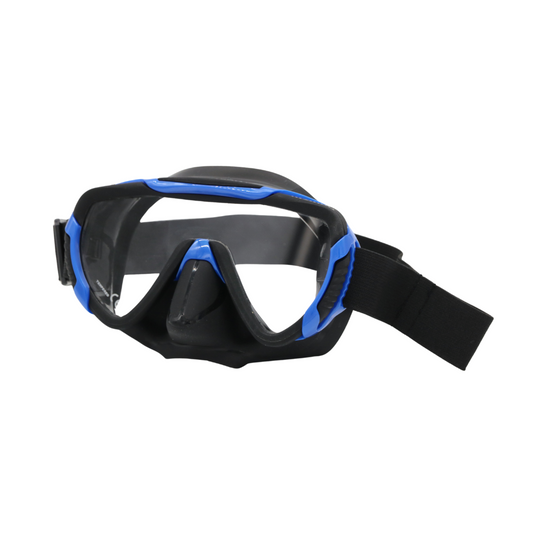 MASK MAMBO Adult Mask BLACK BLUE CLEAR GUARDIAN WATER SPORTS Snorkeling, Scuba Diving, Swimming, Professional Gear, Marine Grade. Ocean, Sea