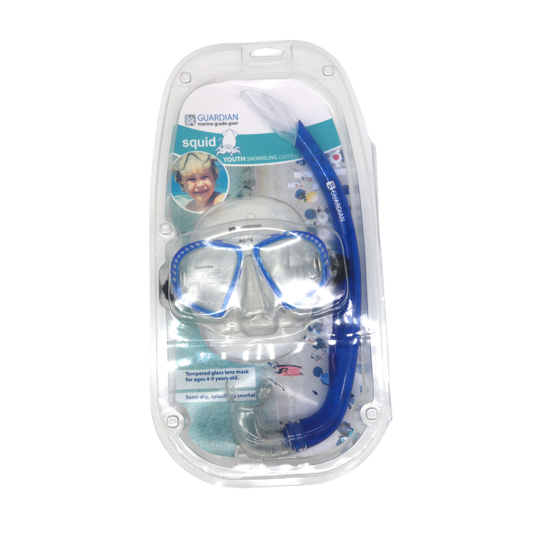 Combos SQUID Youth Combo V22 GUARDIAN WATER SPORTS Snorkeling, Scuba Diving, Swimming, Professional Gear, Marine Grade. Ocean, Sea