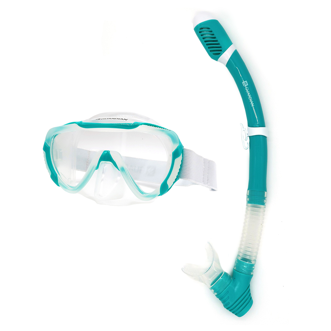 Combos MAMBO Combo CLEAR TEAL CLEAR GUARDIAN WATER SPORTS Snorkeling, Scuba Diving, Swimming, Professional Gear, Marine Grade. Ocean, Sea