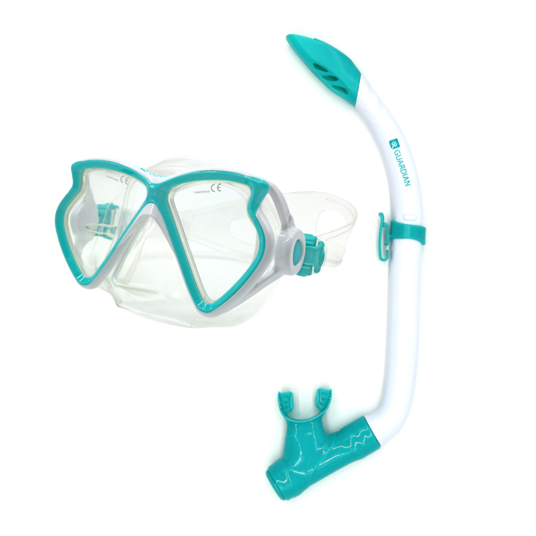 Combos CANCUN Adult Semi Dry Combo TEAL CLEAR GUARDIAN WATER SPORTS Snorkeling, Scuba Diving, Swimming, Professional Gear, Marine Grade. Ocean, Sea
