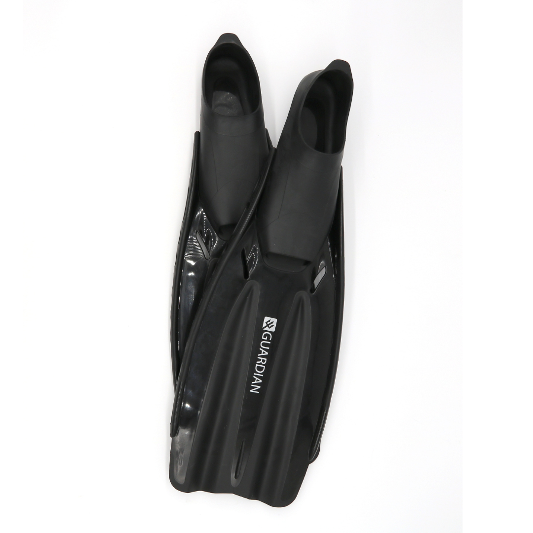 FIN SEPARATES SVS Pro Full Foot Fin BLACK GUARDIAN WATER SPORTS Snorkeling, Scuba Diving, Swimming, Professional Gear, Marine Grade. Ocean, Sea