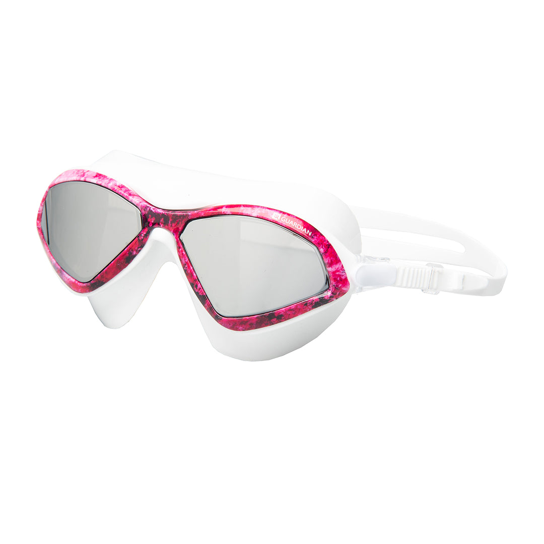 Swim Masks HYDRA Adult Swim Mask WHITE PINK CAMO SILVER MIRROR GUARDIAN WATER SPORTS Snorkeling, Scuba Diving, Swimming, Professional Gear, Marine Grade. Ocean, Sea