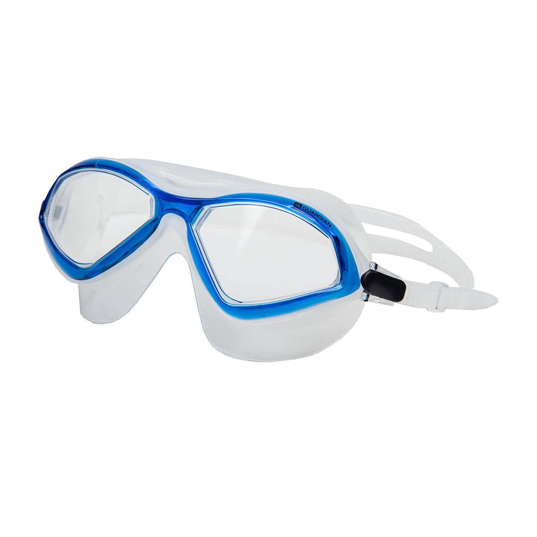 Swim Masks HYDRA Adult Swim Mask BLUE CLEAR CLEAR GUARDIAN WATER SPORTS Snorkeling, Scuba Diving, Swimming, Professional Gear, Marine Grade. Ocean, Sea