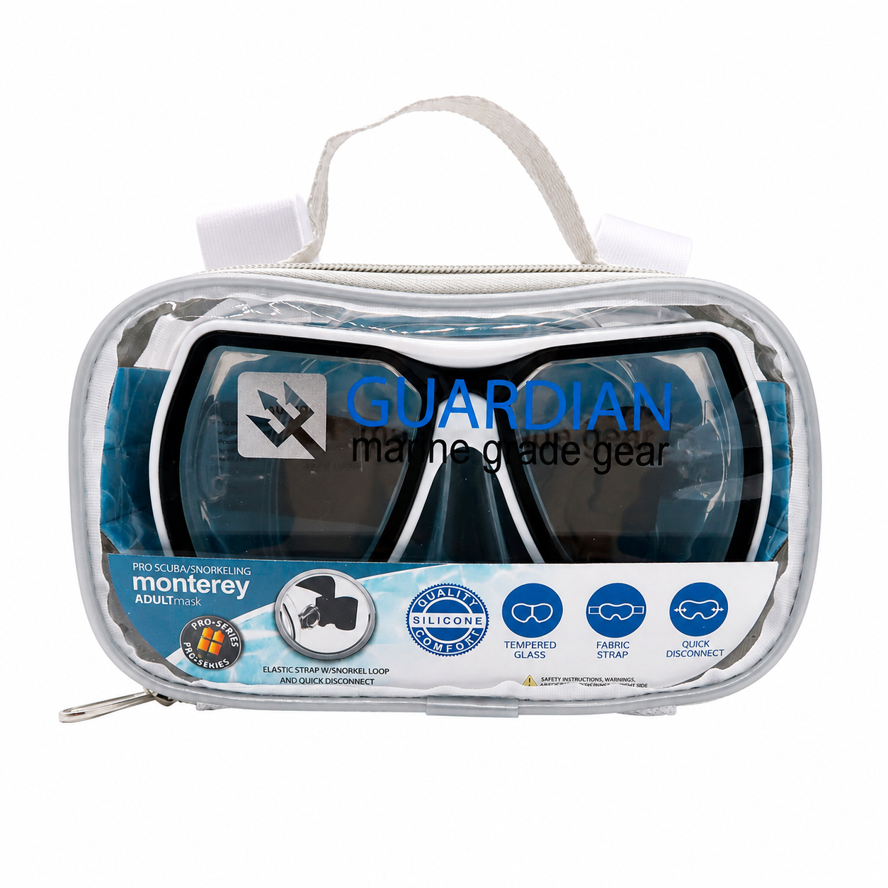 MASK SEPARATES MONTEREY ADULT MASK GUARDIAN WATER SPORTS Snorkeling, Scuba Diving, Swimming, Professional Gear, Marine Grade. Ocean, Sea